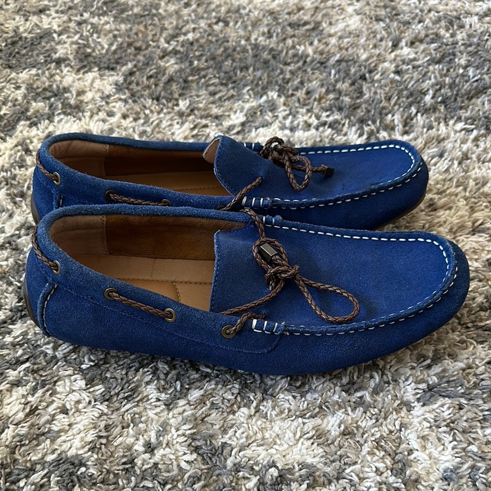 Alfani Men's Blue Suede Loafers